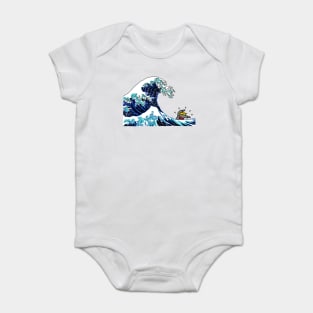 Blue Wave (After Hokusai) Baby Bodysuit